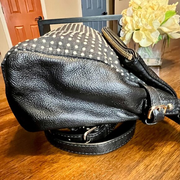 Kate Spade Cobble Hill Little Minka Dot Black Leather Convertible Crossbody Bag - Picture 8 of 14